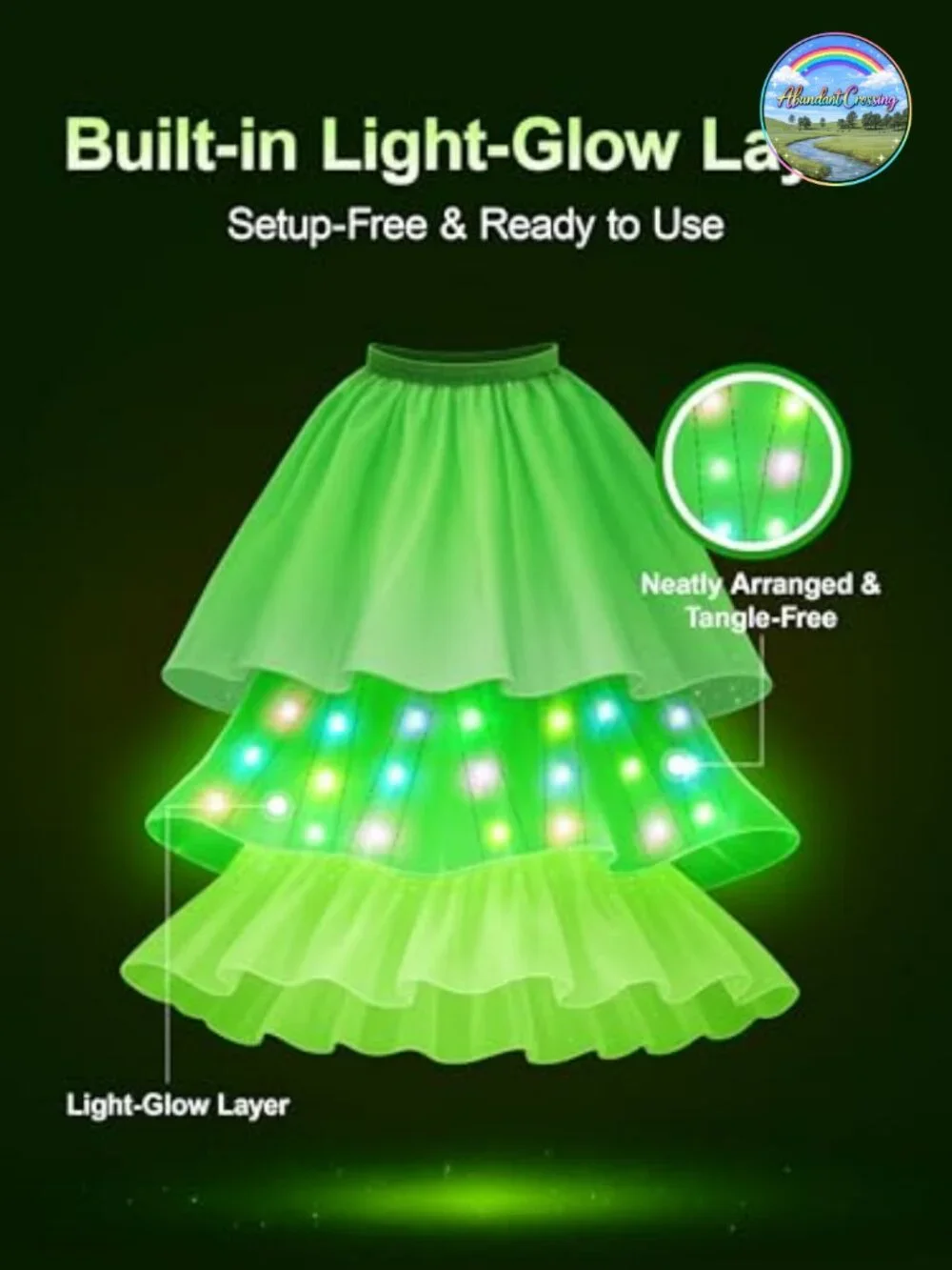 Light Up Fairy Princess Costume Girls Halloween Dress Up Pretend Play Set
